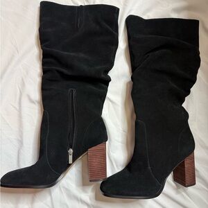 Splendid Gloria Slouchy Black Suede Knee-High Boots